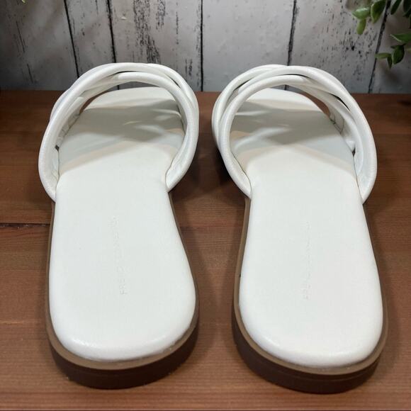 French Connection Women's Shore Flat Slip-on Criss Cross Sandals Size 6 - Picture 2 of 7